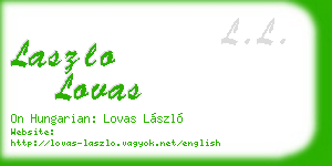 laszlo lovas business card